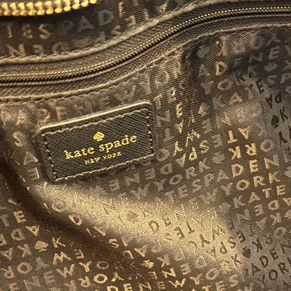 Kate Spade Black Leather Tote with Gold Hardware - Picture 6 of 9